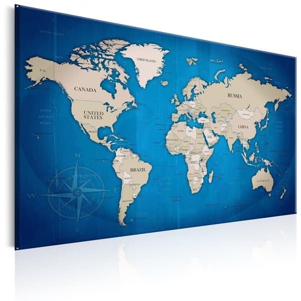 Canvas Tavla - Dark Blue Trail 90x60