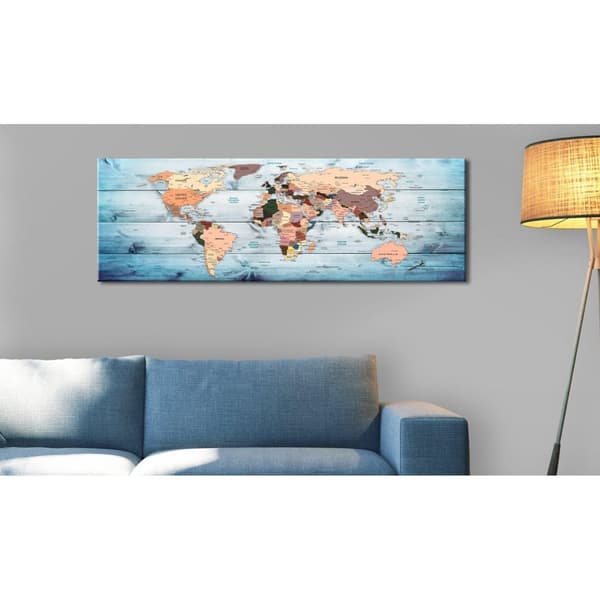 Canvas Tavla - World Maps: Sapphire Travels