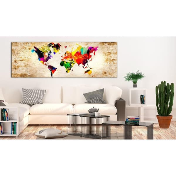 Canvas Tavla - World in Watercolours