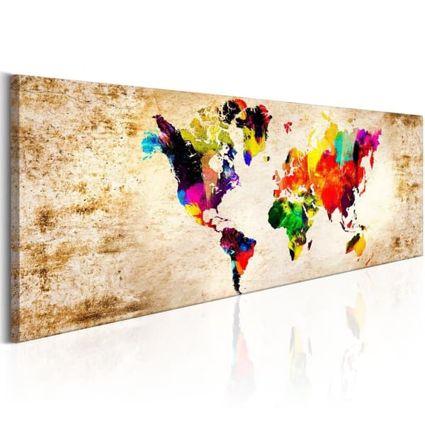 Canvas Tavla - World in Watercolours 135x45