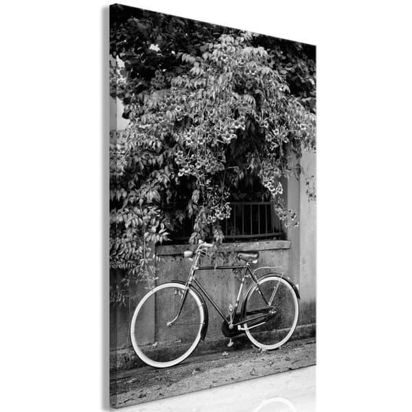 Canvas Tavla - Bicycle and Flowers Vertical 80x120