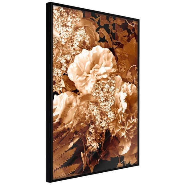Inramad Poster / Tavla - Bouquet in Sepia