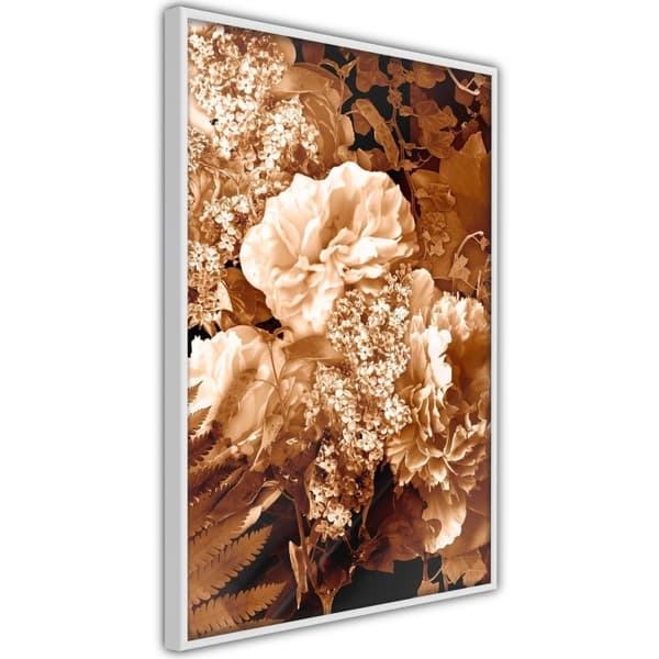 Inramad Poster / Tavla - Bouquet in Sepia