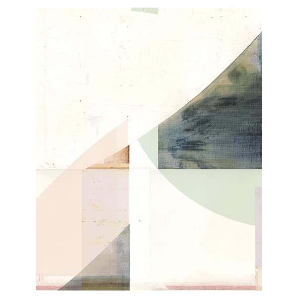 Cartissi Abstract II Framed Canvas Print Pink/Green/White 80cm x 60cm