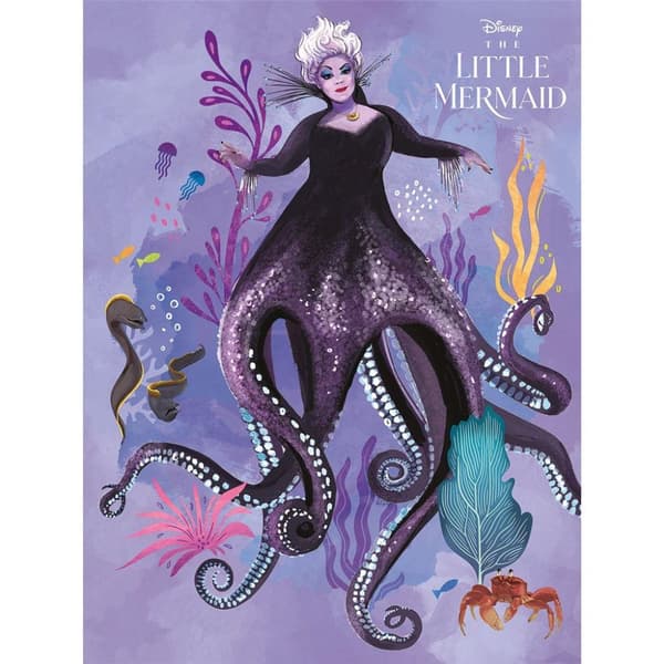 The Little Mermaid Ursula Under The Sea Canvas Print Purple/Black/Multicoloured 80cm x 60cm