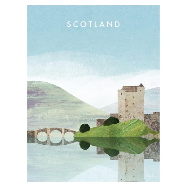 Henry Rivers Scotland Eilean Donan Castle Canvas Print Multicoloured 40cm x 30cm