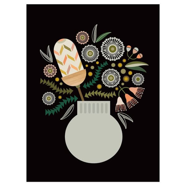 Lyndy Hants Banksia In Vase Canvas Print