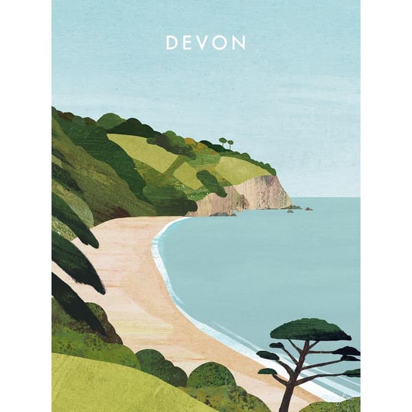 Henry Rivers Devon Blackpool Sands Canvas Print