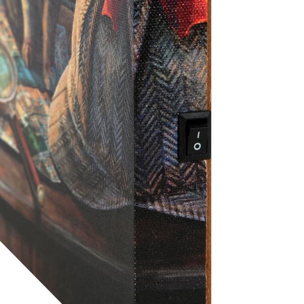 Lisa Parker Purrlock Holmes Light Up Canvas Plaque