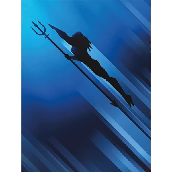 Aquaman And The Lost Kingdom Rising Canvas Print Blue/Black 40cm x 30cm