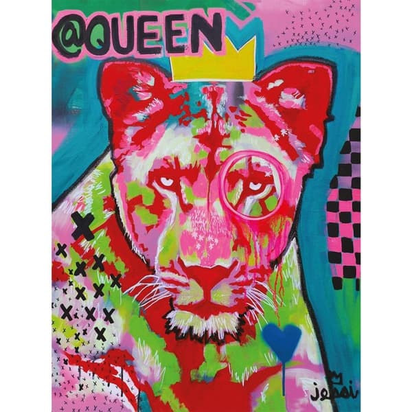 Jessi Dahlquist @Queen Canvas Print Multicoloured 80cm x 60cm