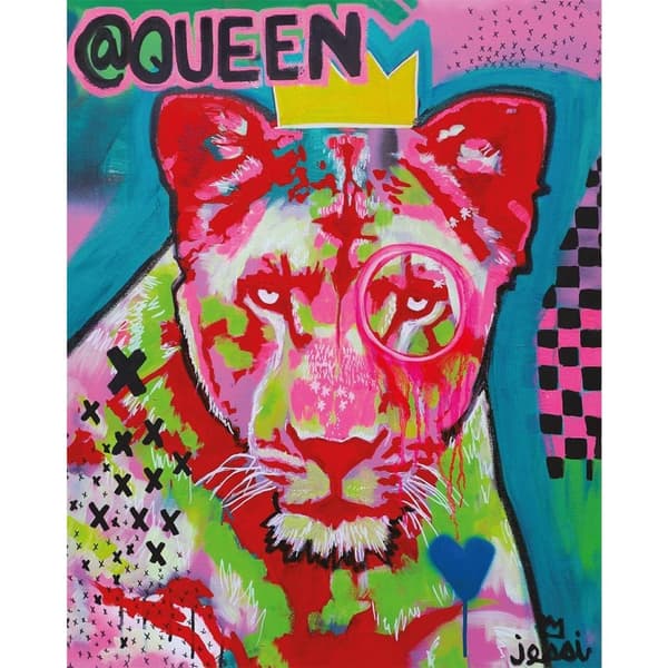 Jessi Dahlquist @Queen Canvas Print Multicoloured 50cm x 40cm