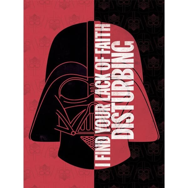 Star Wars Half Quote Canvas Print Red/Black 80cm x 60cm
