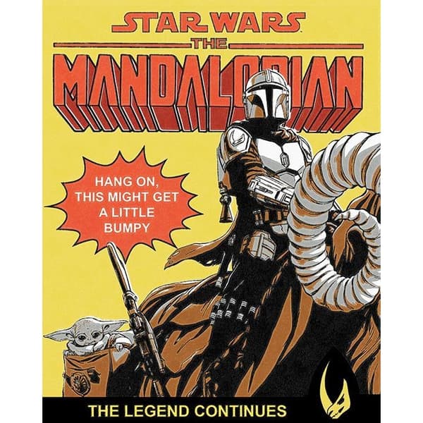Star Wars The Mandalorian Hang On Framed Canvas Print Multicoloured 50cm x 40cm