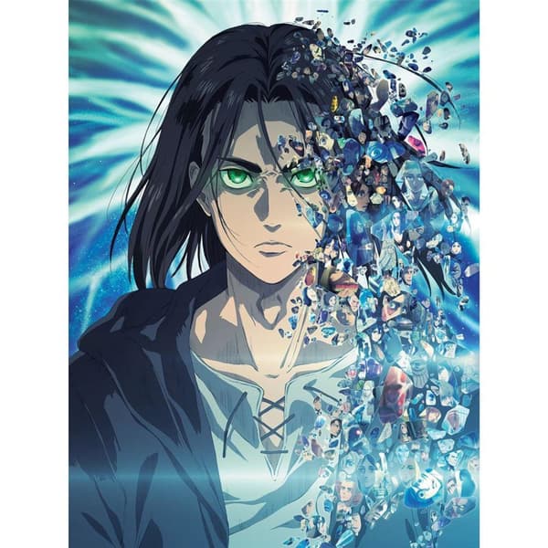 Attack on Titan S4 Fragmented Memories Framed Canvas Print Multicoloured 80cm x 60cm