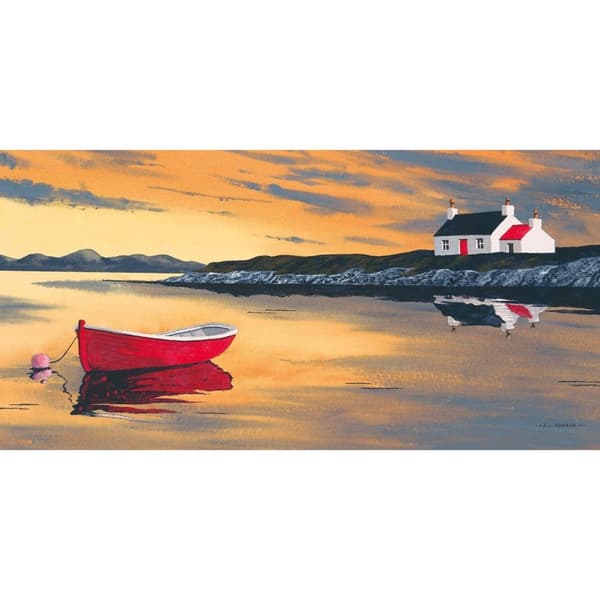Anthony Barber Golden Light - Harris Canvas Print Multicoloured 50cm x 100cm