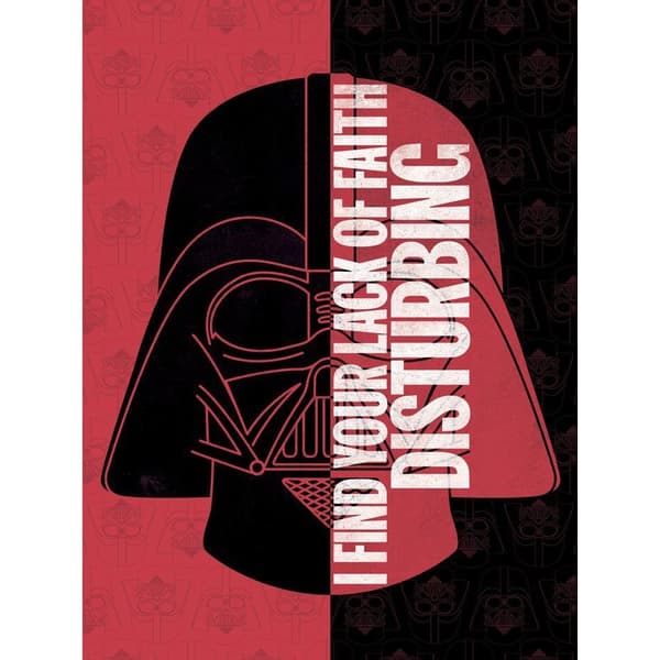 Star Wars Half Quote Canvas Print Red/Black 80cm x 60cm
