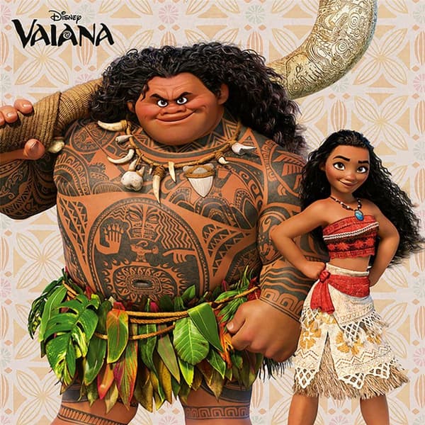 Moana Stance Canvas Print Multicoloured 40cm x 40cm