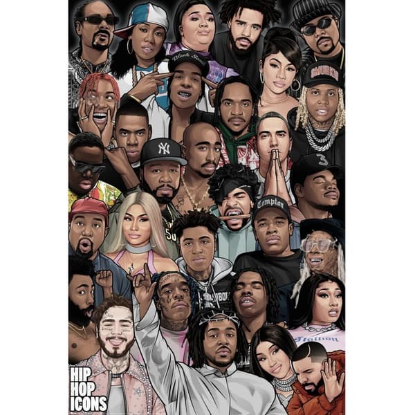 Pyramid International Hip Hop Ikoner Canvas
