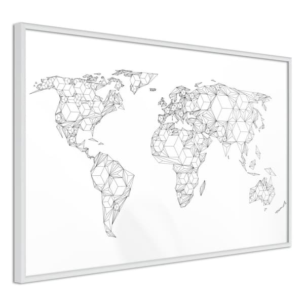 Inramad Poster / Tavla - World of Diamonds and Triangles
