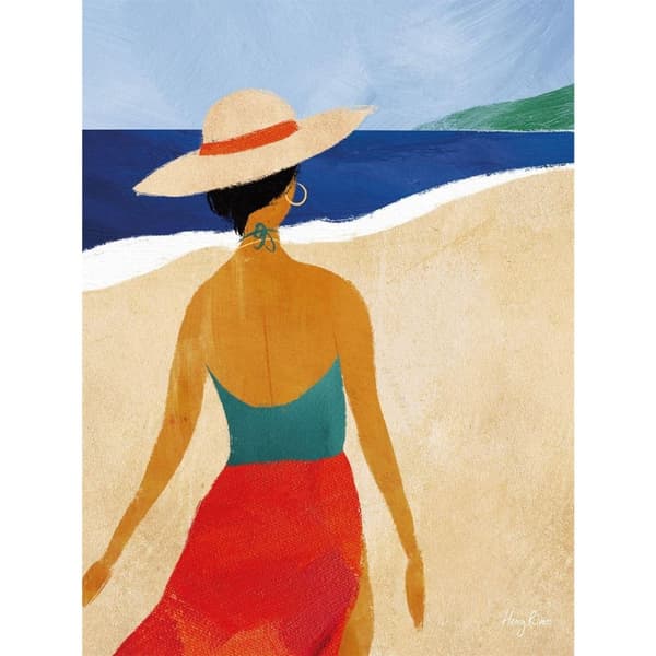 Henry Rivers Beach Girl II Canvas Print