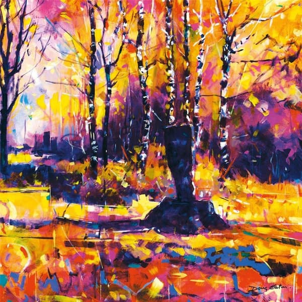 Doug Eaton Gattles Cross Scarr Canvas Print Yellow/Multicoloured 60.5cm x 60.5cm x 4cm