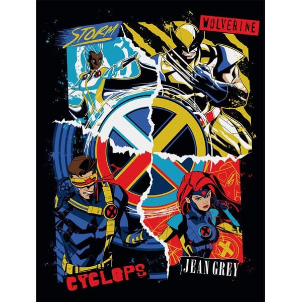 X-Men Retro Future Canvas Print Multicoloured One Size
