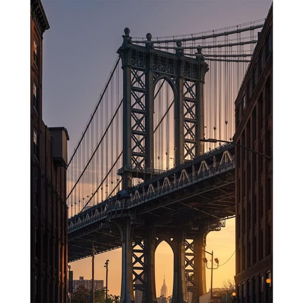 David Martin Castan Bridge Framed Canvas Print