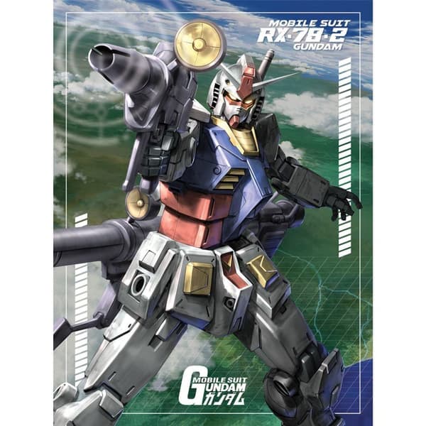 Gundam Locked On Framed Canvas Print Multicoloured 80cm x 60cm