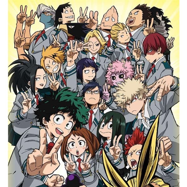 My Hero Academia Självporträtt av skolklass på duk