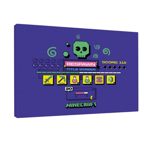 Minecraft Respawn Canvas Print