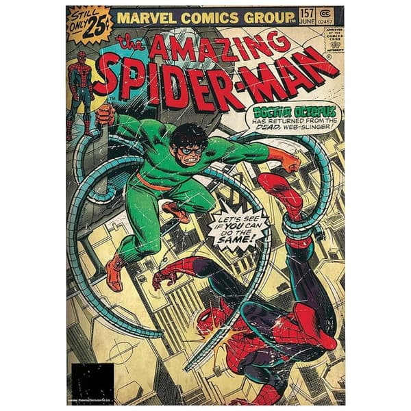 Spider-Man Doctor Octopus Framed Canvas Print Multicoloured One Size