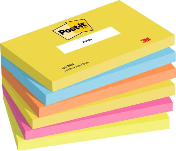 Notes POST-IT Energetic 76x127mm 6st