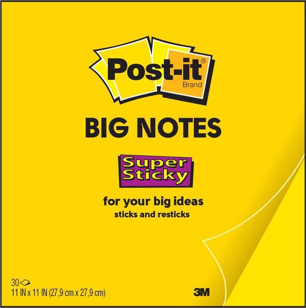 Notes POST-IT SS 279x279mm gul 6st