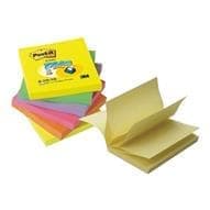 76x76 mm - Post-it Blokke Z-notes 6 neonfarver x 3