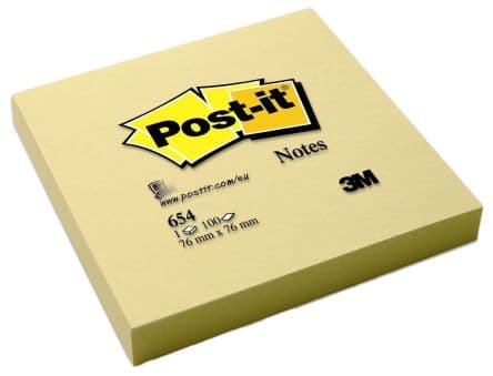 76x76mm - Post-it Superstarka, 12 st, Gul