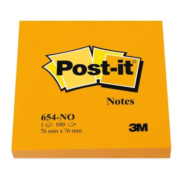 76x76 mm - 3M Post-it Notes Neon Orange