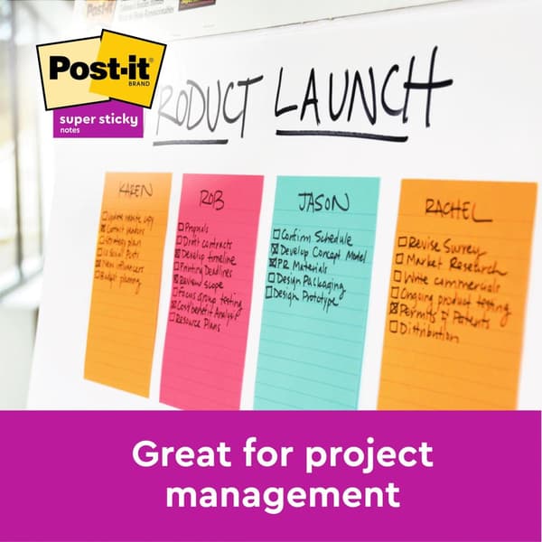 Notes POST-IT linjerat 102x152mm gul 6st