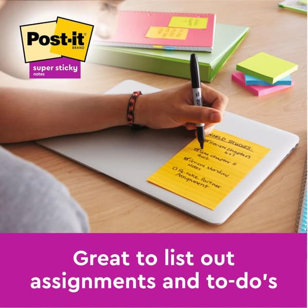 Notes POST-IT linjerat 102x152mm gul 6st