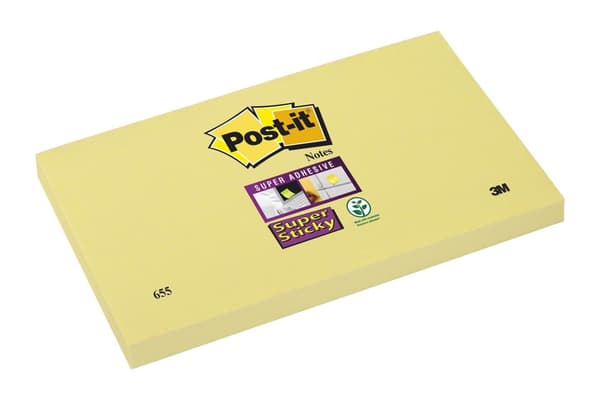 Notes POST-IT SS 76x127mm gul 6/fp