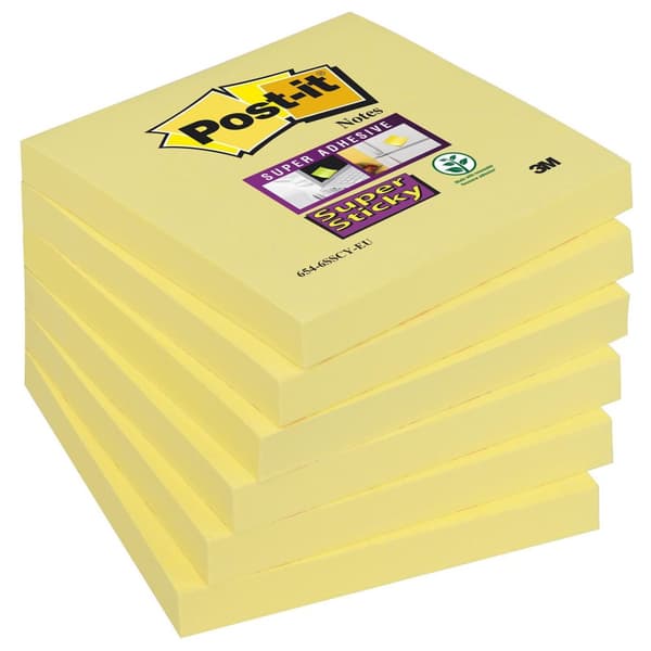 Notes POST-IT SS 76X76mm gul 6st