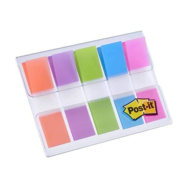 Post-it Index Mini 683-5CB2 - Självhäftande remsa - 11,9 x 43,2 mm - 100 ark (5 x 20) - rosa, blå, orange, lila, limegrön