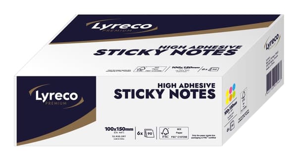 Notes LYRECO prem 100x150mm linj 6/fp