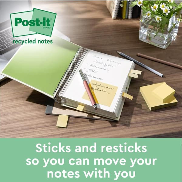 Notes POST-IT SS 76x76mm rec gul 4/fp