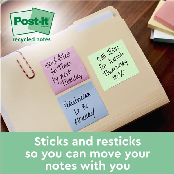 Notes POST-IT SS 76x76mm re sort.f 4/fp