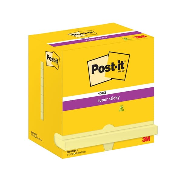 Notes POST-IT SS 76x127mm gul 12st