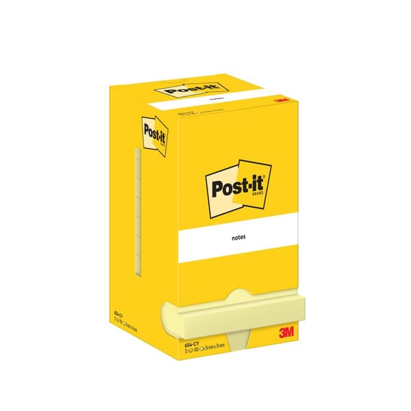 Notes POST-IT 76x76mm gul 12st