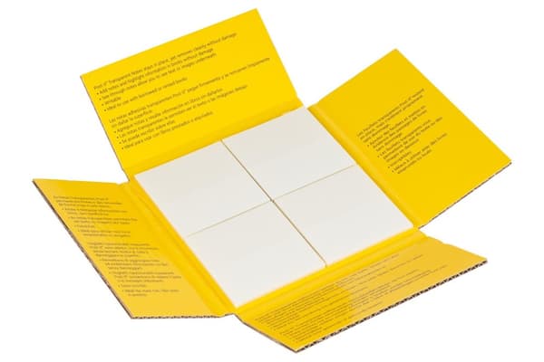 Notes POST-IT 73x73mm transparent 12/fp