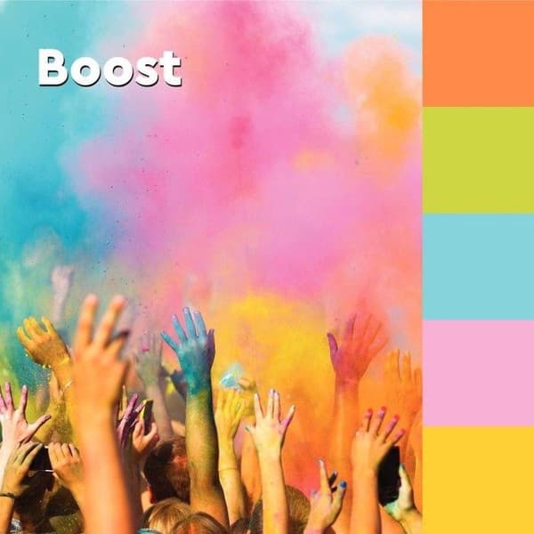 Post-it Boost Super Sticky Color Notes 76 x 76 mm - pad med 90 ark - Paket med 5