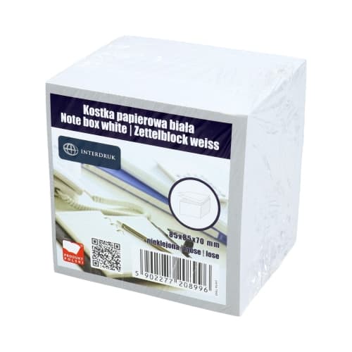 Cube Loose White Interdruk 85x85x70mm KOSPAPNK
